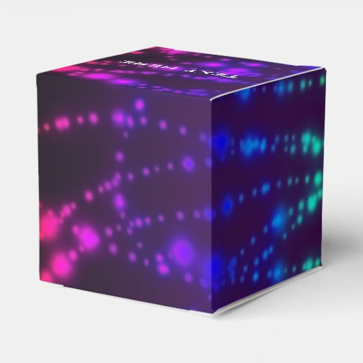 Glow in the Dark Lights Verjaardagskubusgunst Doze Bedankdoosjes (Achterkant)