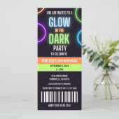 Glow In The Dark Neon Boy Verjaardagskaartje Kaart (Staand voorkant)