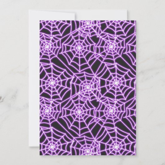 Glow In The Dark Neon Halloween Verjaardagsfeest Kaart (Achterkant)