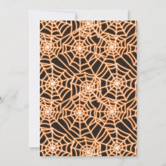 Glow In The Dark Neon Halloween Verjaardagsfeest Kaart (Achterkant)