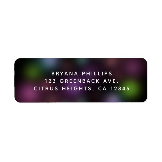 Glow in the Dark Neon Lights Leuk Verjaardagsfeest Etiket (Voorkant)