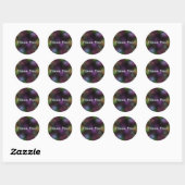 Glow in the Dark Neon Lights Leuk Verjaardagsfeest Ronde Sticker (Vel)