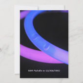 Glow in the Dark Neon themafeest Kaart (Achterkant)