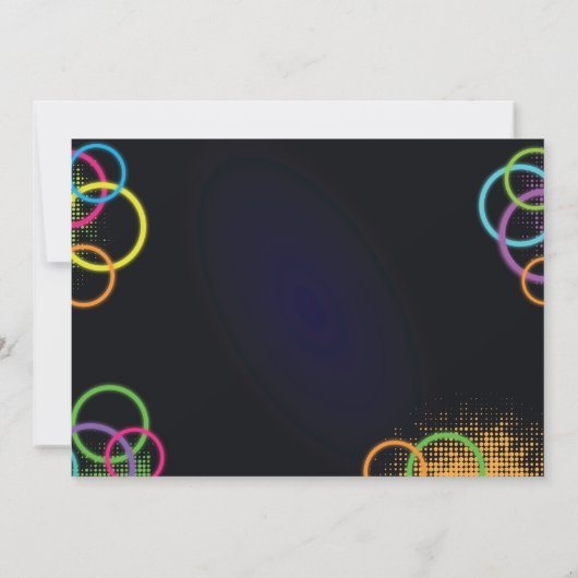 Glow In The Dark Roller Schaatsen Verjaardag Uitno Kaart (Achterkant)