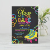 Glow In The Dark Roller Schaatsen Verjaardag Uitno Kaart (Staand voorkant)