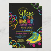 Glow In The Dark Roller Schaatsen Verjaardag Uitno Kaart (Voorkant / Achterkant)