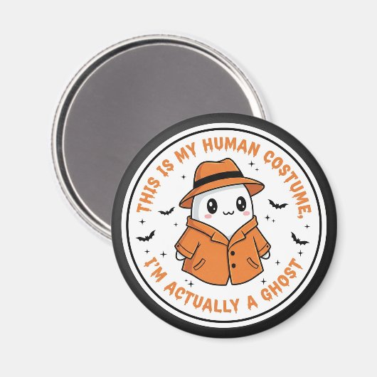 Glow-in-the-Dark Skeleton Costume Sticker Magneet (Voorkant / Achterkant)