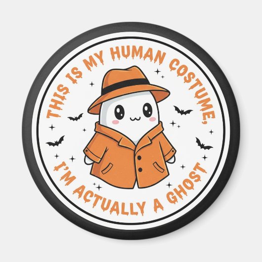 Glow-in-the-Dark Skeleton Costume Sticker Magneet (Voorkant)