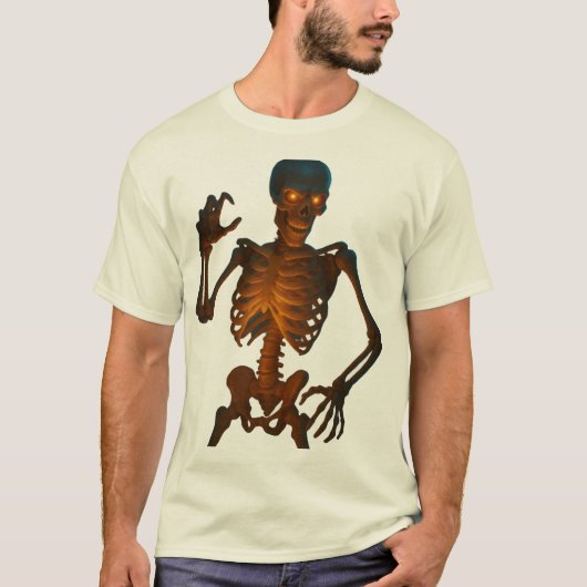 Glow-in-the-Dark Skeleton T-Shirt – Spooky Hallowe (Voorkant)