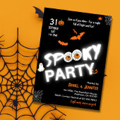 Glow-in-the-Dark Style Spooky bats ghost Halloween Kaart