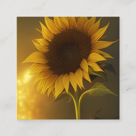 Glow in the Dark Sunflower Graphic Contactkaartje (Voorkant)
