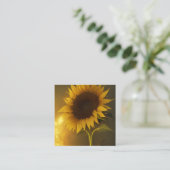 Glow in the Dark Sunflower Graphic Contactkaartje (Staand voorkant)