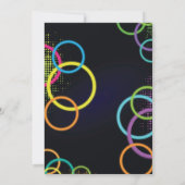 Glow In The Dark Verjaardag Nodig Neon Kinder Part Kaart (Achterkant)