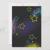 Glow In The Dark Verjaardag Nodig Neon Kinder Part Kaart (Achterkant)