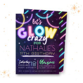 Glow in the Dark Verjaardag Uitnodiging