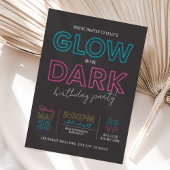 Glow In The Dark Verjaardag Uitnodiging