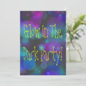 Glow In The Dark Verjaardagsfeest Kaart (Staand voorkant)