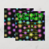 Glow In The Dark Verjaardagsfeest Kaart (Voorkant / Achterkant)