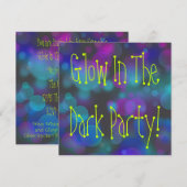 Glow In The Dark Verjaardagsfeest Kaart (Voorkant / Achterkant)