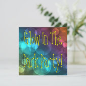 Glow In The Dark Verjaardagsfeest Kaart (Staand voorkant)