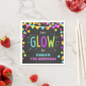 Glow jarig papier Napkins Neon Disco party Laser Servet (Insitu)