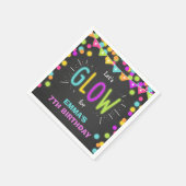 Glow jarig papier Napkins Neon Disco party Laser Servet (Hoek)