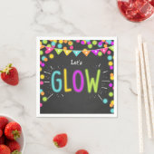 Glow jarig papier Napkins Neon Disco party Laser Servet (Insitu)