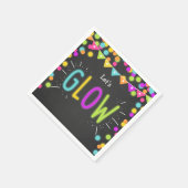 Glow jarig papier Napkins Neon Disco party Laser Servet (Hoek)