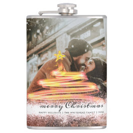 Glow Kerstboom Star Foto Glitter Heupfles