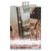 Glow Kerstboom Star Foto Glitter Heupfles (Achterkant)