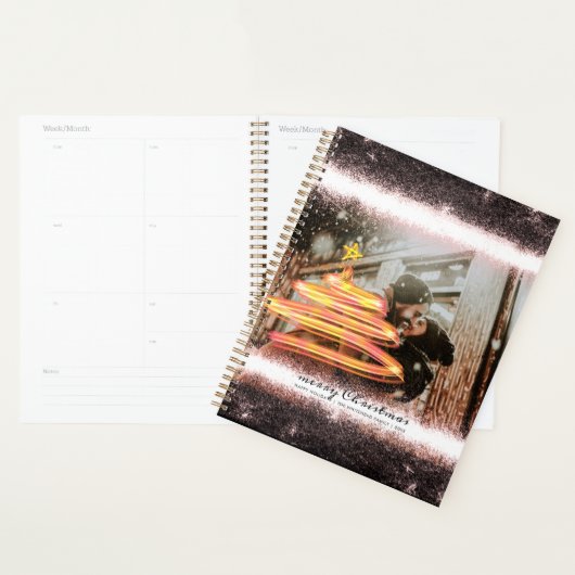 Glow Kerstboom Star Foto Glitter Planner (Display)