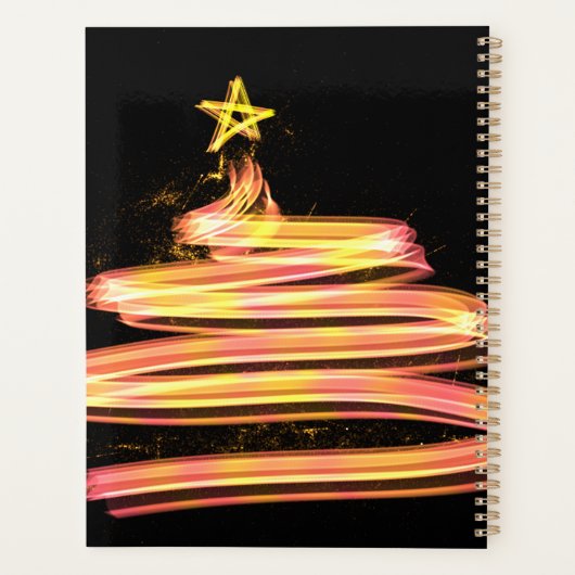 Glow Kerstboom Star Foto Glitter Planner (Achterkant)