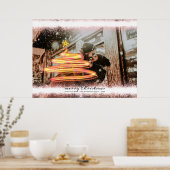 Glow Kerstboom Star Foto Glitter Poster (Keuken)