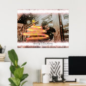 Glow Kerstboom Star Foto Glitter Poster (Thuiskantoor)