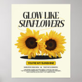 Glow Like Sunflowers – Feminine Empowerment Poster (Voorkant)