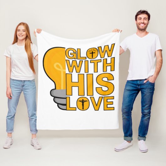 Glow met zijn liefde fleece deken (In situ)