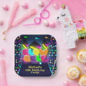 Glow Miniatuur Golf Verjaardagsfeest Papieren Bordje (Feest)