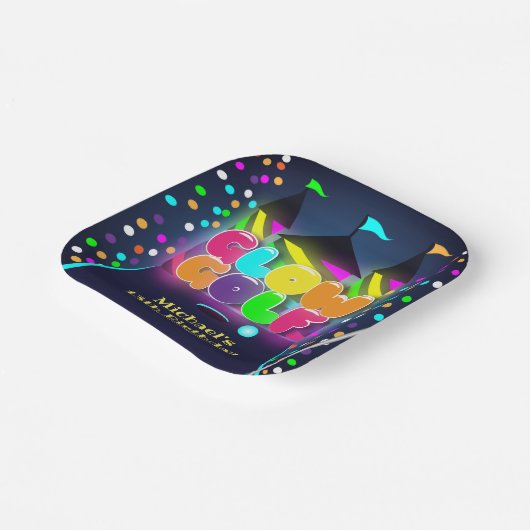 Glow Miniatuur Golf Verjaardagsfeest Papieren Bordje (Gebogen)