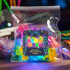 Glow Miniatuur Golf Verjaardagsfeest Vierkante Sticker