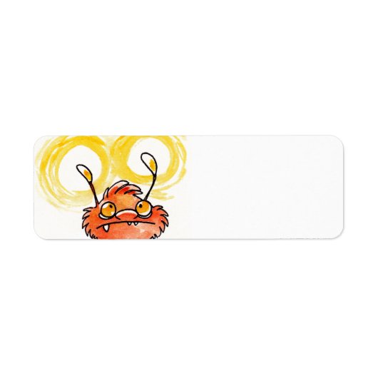 Glow Monster Blank Retouradres Label (Voorkant)