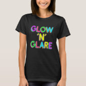 Glow 'n' Glare 80s Disco  Retro Kleur Colou T-shirt (Voorkant)