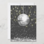 Glow Neon Blue Disco Verjaardagsfeestje Kaart (Achterkant)