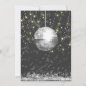 Glow Neon Blue Disco Verjaardagsfeestje Kaart (Achterkant)