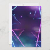 Glow Neon Lights Verjaardagsfeest Dankjewel Card Kaart (Achterkant)