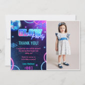 Glow Neon Lights Verjaardagsfeest Dankjewel Card Kaart (Voorkant)