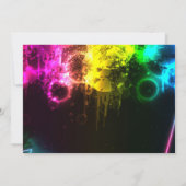 Glow Neon Lights Verjaardagsfeest Dankjewel Card Kaart (Achterkant)