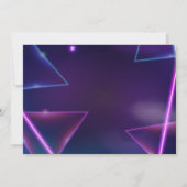 Glow Neon Lights Verjaardagsfeest Dankjewel Card Kaart (Achterkant)