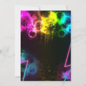 Glow Neon Lights Verjaardagsfeest Dankjewel Card Kaart (Achterkant)