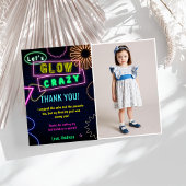 Glow Neon Lights Verjaardagsfeest Dankjewel Card Kaart