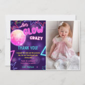 Glow Neon Lights Verjaardagsfeest Dankjewel Card Kaart (Voorkant)